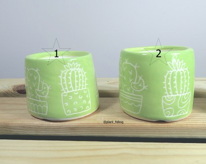 cactus ceramic planter by DODO CHANG