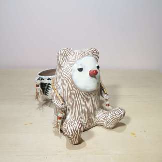 Bear Doll Artisan Planter